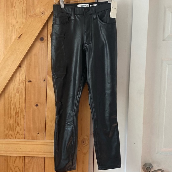Abercrombie & Fitch Pants - Abercrombie & Fitch Black Vegan Leather Pants